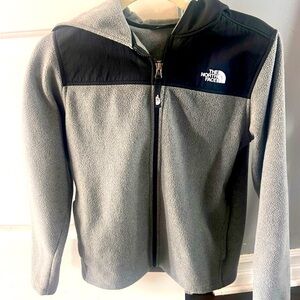 The North Face Gray and Black Fleece Jacket